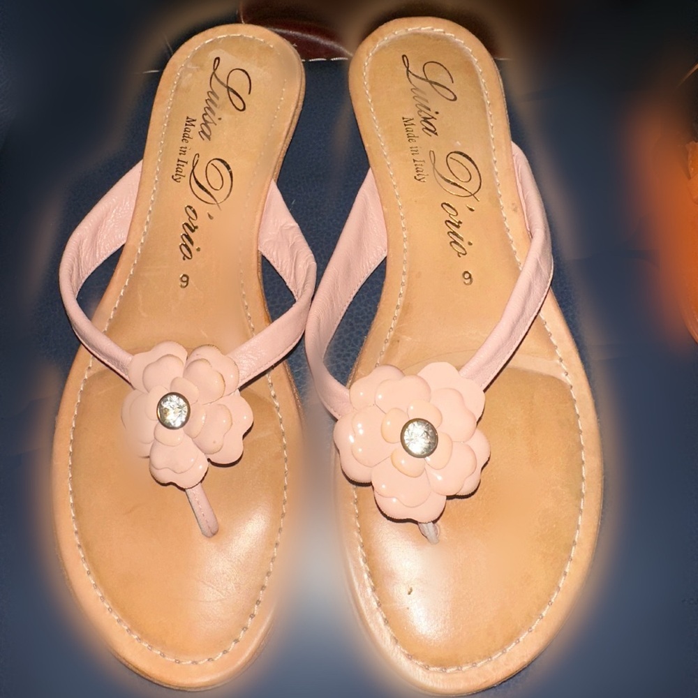 Luisa D’orio Pink Floral Women's Sandals